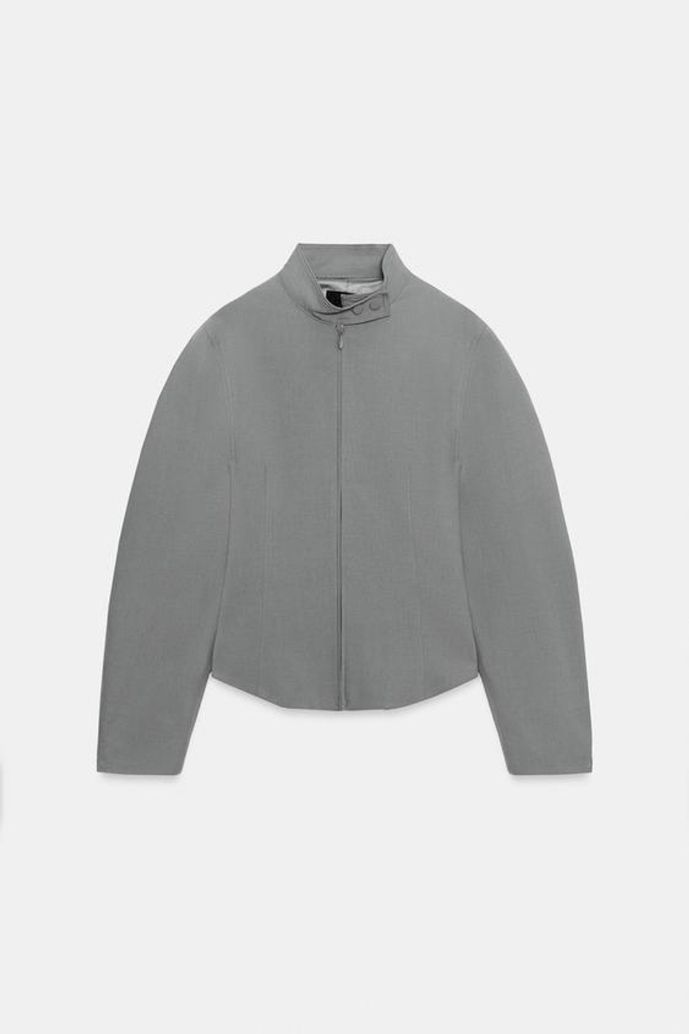 ZARA КУРТКА С ОБЪЕМНЫМИ РУКАВАМИ, СВЕТЛО-СЕРЫЙ