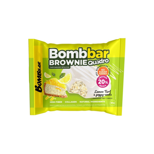 Bombbar Печенье Лимонный тарт с маком 50г