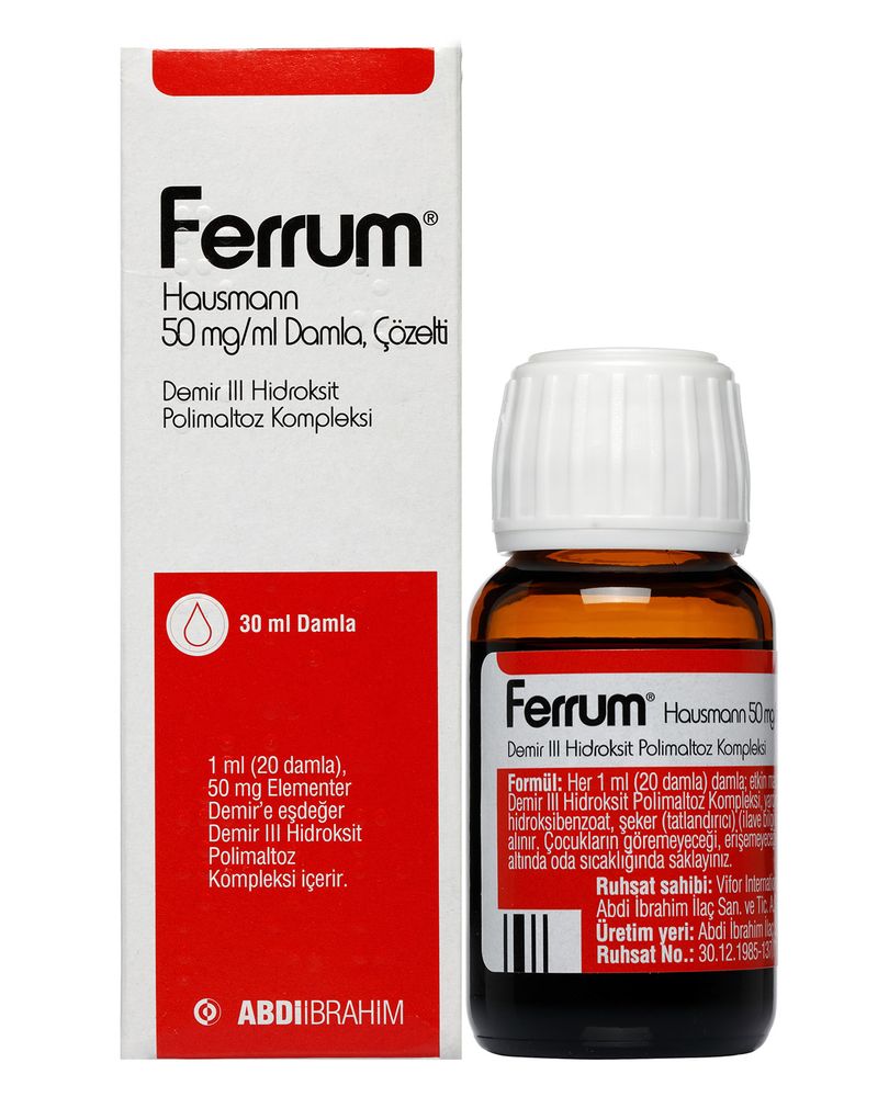 Ferrum Hausmann 50 mg/ml капли 30 мл. Ferrum Hausmann 50 mg/ml капли 30 мл.