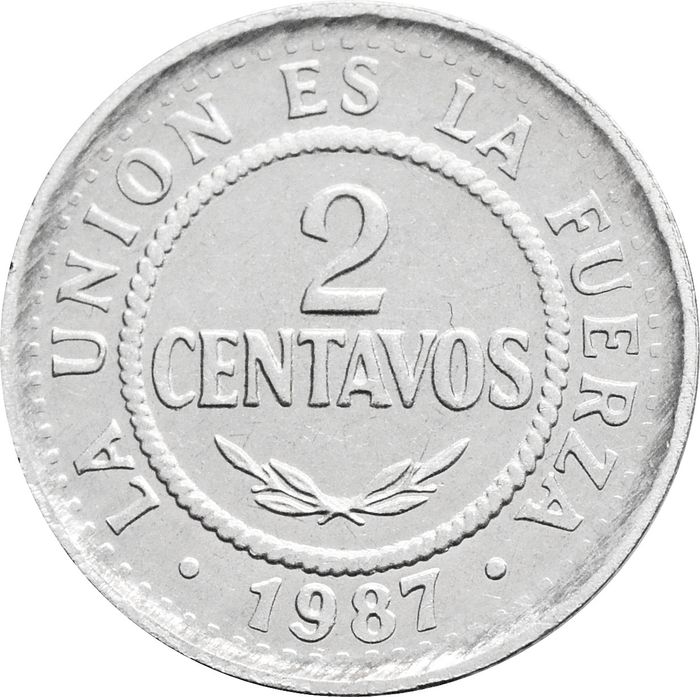 2 сентаво 1987 Боливия