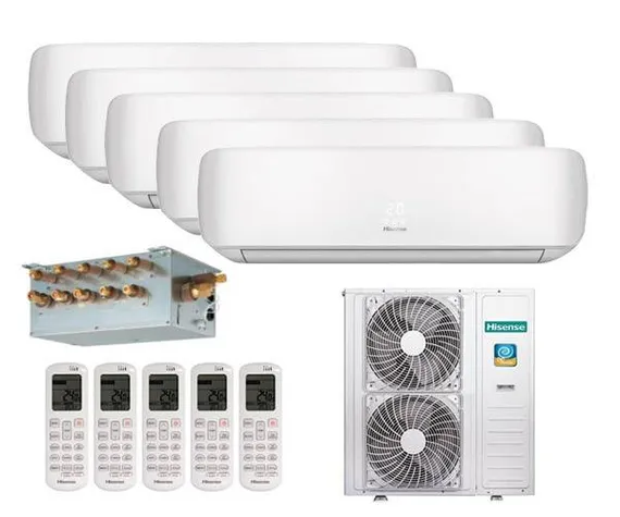 Мульти сплит-система Hisense 5 x AMS-09UR4SVETG67 / AMW-60U6SP / F15E(Е)