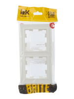 BRITE Рамка 2-местная IP44 РУ-2-БрБ-44 белый IEK