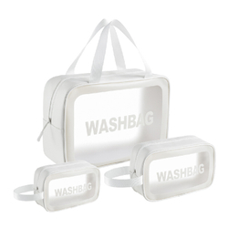 Дорожная косметичка с двумя отделами "Washbag White", 26 х 16