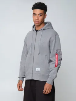 Толстовка мужская ALPHA INDUSTRIES UTILITY POCKET FULL ZIP RELAXED FIT SWEATSHIRT