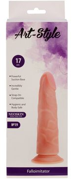 Реалистичный фаллоимитатор Art-Style Neoskin №19 , вторая кожа (19 см , телесный) (Цвет: телесный)