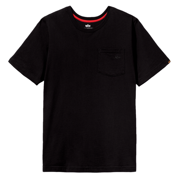 Футболка Alpha Industries Small Logo Pocket Tee Black (Черная)