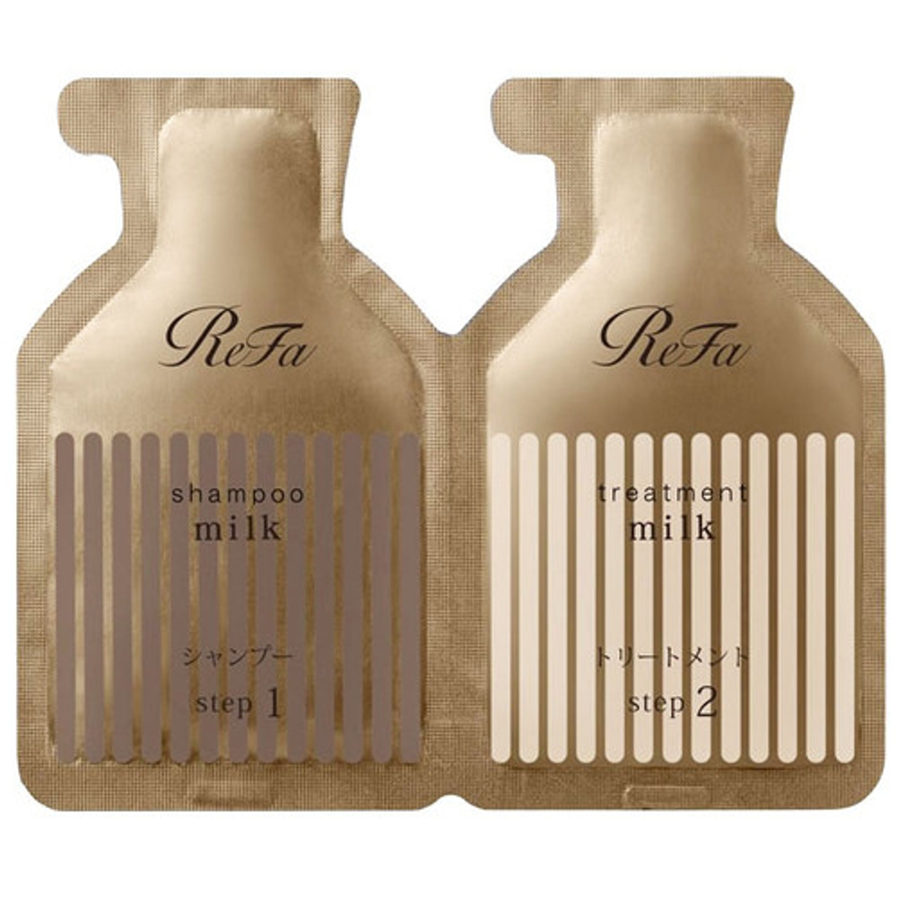 ReFa Milk Protein Royal Shampoo & Treatment Trial | Пробный набор для волос | Royal, однократные саше | 10 мл + 10 г