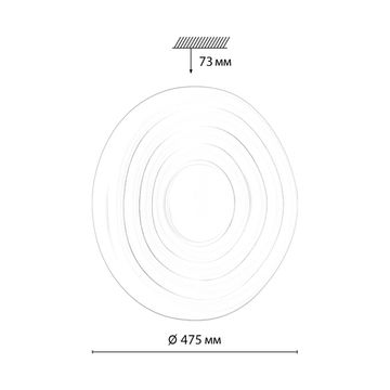 Настенно-потолочный светильник 76W 3000-6000K 7679/ELN белый PALE Fass Sonex