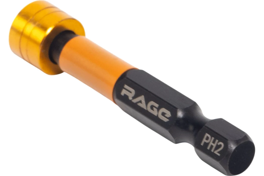 Биты с магнитным ограничителем RAGE PH2 x 50 мм 3 шт для ДСП гипсокартона 554199