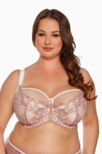 Бюстгальтер Ranita с розовым кружевом на +size чашке (Размер: 95H) (Цвет: розовый)