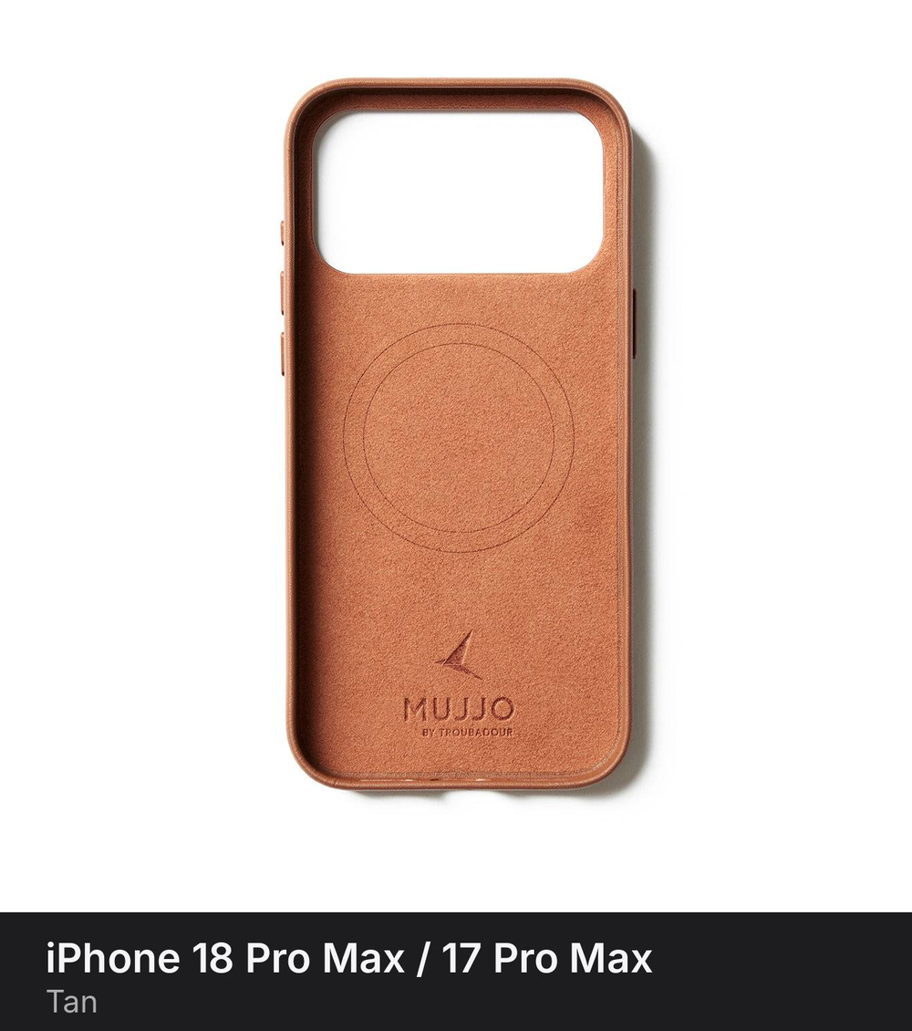 Чехол-кошелёк Mujjo Wallet Leather Case для iPhone 18 Pro Max / 17 Pro Max Tan