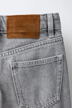 ZARA ДЖИНСЫ WIDE LEG, СЕРЫЙ