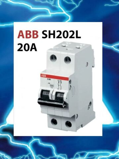Автоматический выключатель sh202l c20 2-полюсный (2cds242001r0204)