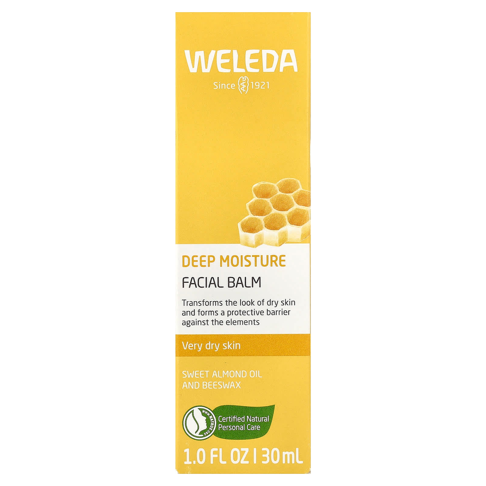 Weleda, бальзам для лица для глубокого увлажнения, масло сладкого миндаля и пчелиный воск, 30 мл (1 жидк. унция)