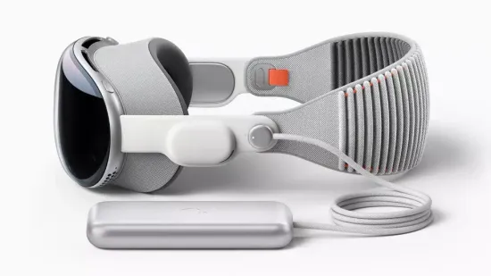 Очки виртуальной реальности Apple Vision Pro, 512 ГБ, серебристый/белый