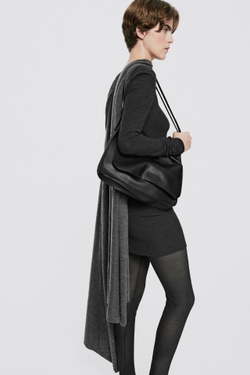 Massimo Dutti Маленькая сумка из кожи наппа - Limited Edition, черный