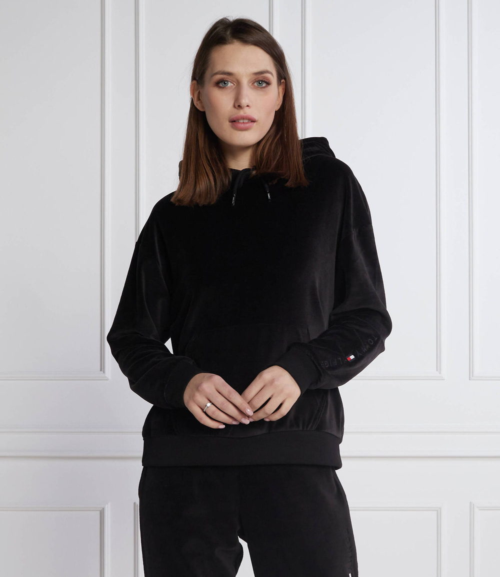 Худи hwk velour Tommy Hilfiger - черный(UW0UW03902)