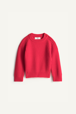 ZARA СВИТЕР ИЗ 100% ШЕРСТИ - LIMITED EDITION, ЯРКО-КРАСНЫЙ