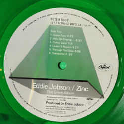 Винтажная виниловая пластинка LP Eddie Jobson Zinc The Green Album (Japan 1983) (Obi) (Green Vinyl)