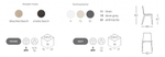 Стул пластиковый Scab Design Smilla Technopolymer, венге, тортора