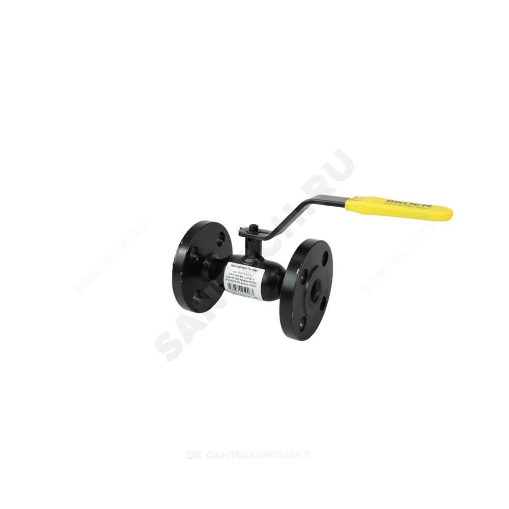 Кран шаровой сталь 09Г2С 11с10фт Ду 65 Ру16 фл L=270мм BROEN КШТ 60.003.065.А.16