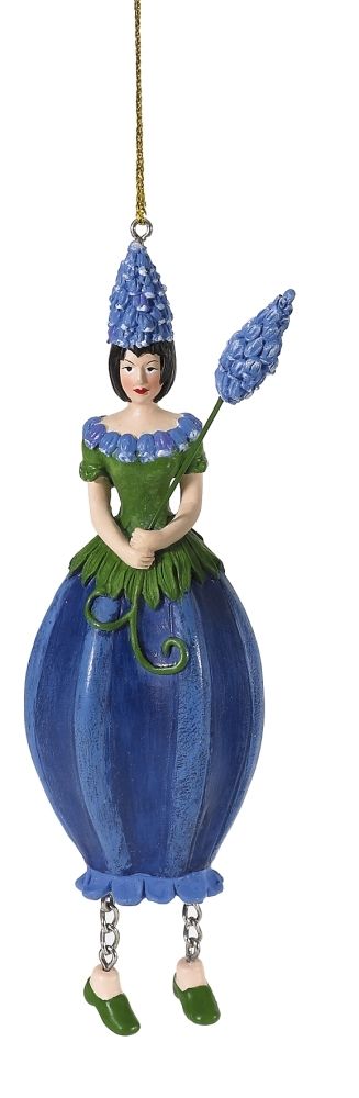 Фигурка декоративная Fiebiger Floristik: Blumenmädchen (цветочная фея) Гиацинт l=14 см