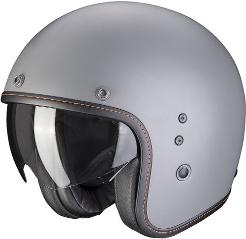 Купить Мотошлем Открытый Scorpion EXO Belfast Evo Solid / Матовый / Серый