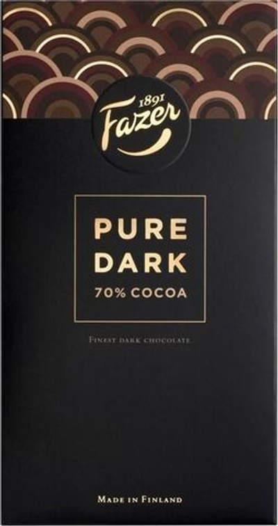 Fazer Шоколад темный PURE DARK 70% cocoa, 95 г (из Финляндии)