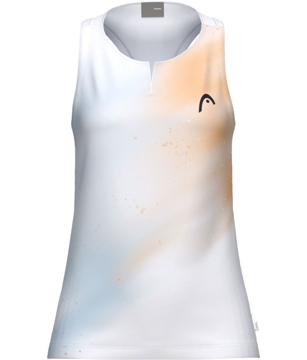 Топ теннисный Head Agility Tank - white/apricot