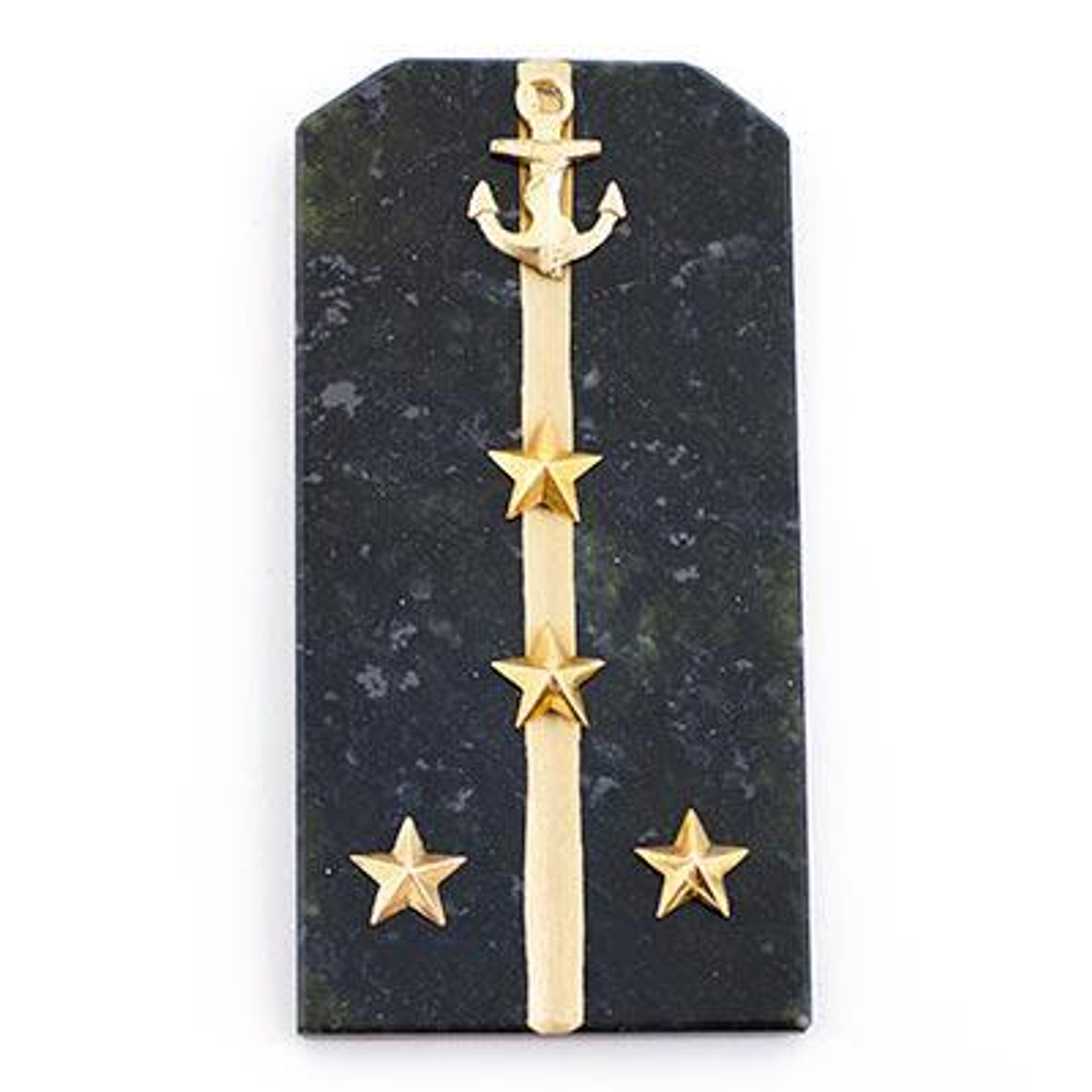 Магнит "Капитан ВМФ" камень змеевик 105х55 мм 80 гр. R113979