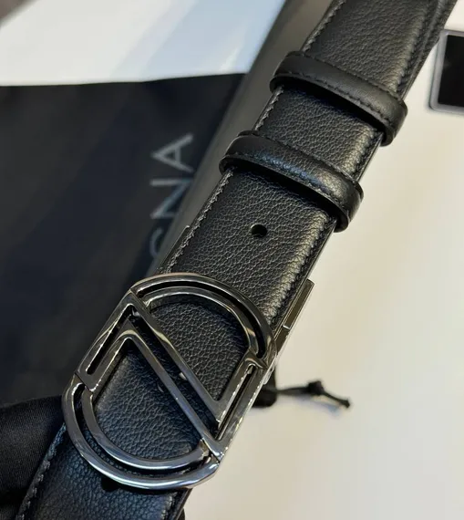 Двусторонний мужской ремень ZEGNA, 3,5 мм, чёрный