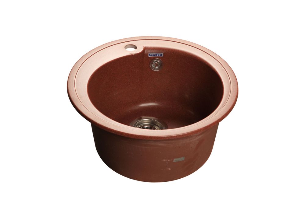 GRANFEST Мойка мрамор RONDO GF-R--450  D=450 мм  красный марс  арт.GF-