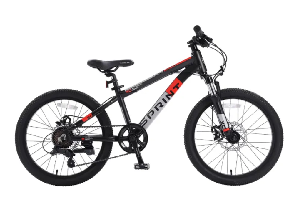Велосипед TechTeam Sprint 20"х11 чёрный (чёрно-красный)