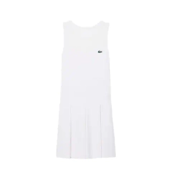 Теннисное платье Lacoste Dual Fabric Pleated Stretch Tennis - white