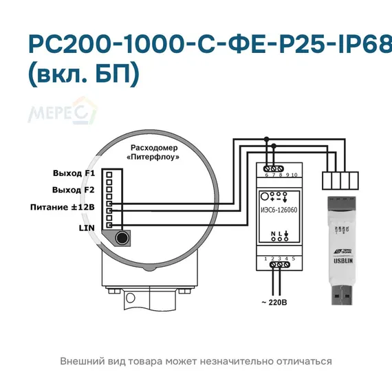 РС200-1000-С-ФЕ-Р25-IP68 (вкл. БП)