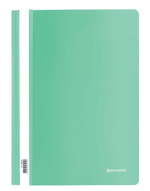Папка-Скоросшиватель А4 130/180 мкм, пластиковый, бирюзовый (BRAUBERG)