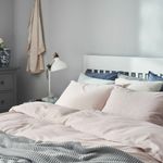 Комплект постельного белья IKEA BERGPALM (БЕРГПАЛМ), Односпальный, Розовый, 150x200, 50x80 см