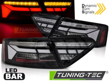 LED BAR TAIL LIGHTS BLACK SEQ fits AUDI A5 11-16