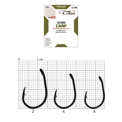 Крючки Cobra CARP KOI CC306, размер №6, упаковка 10 шт.