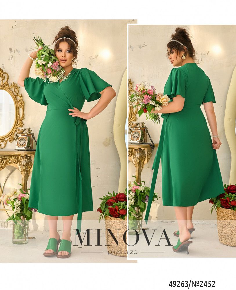 Платье 2452-зеленый Minova Платье 2452-зеленый Minova
