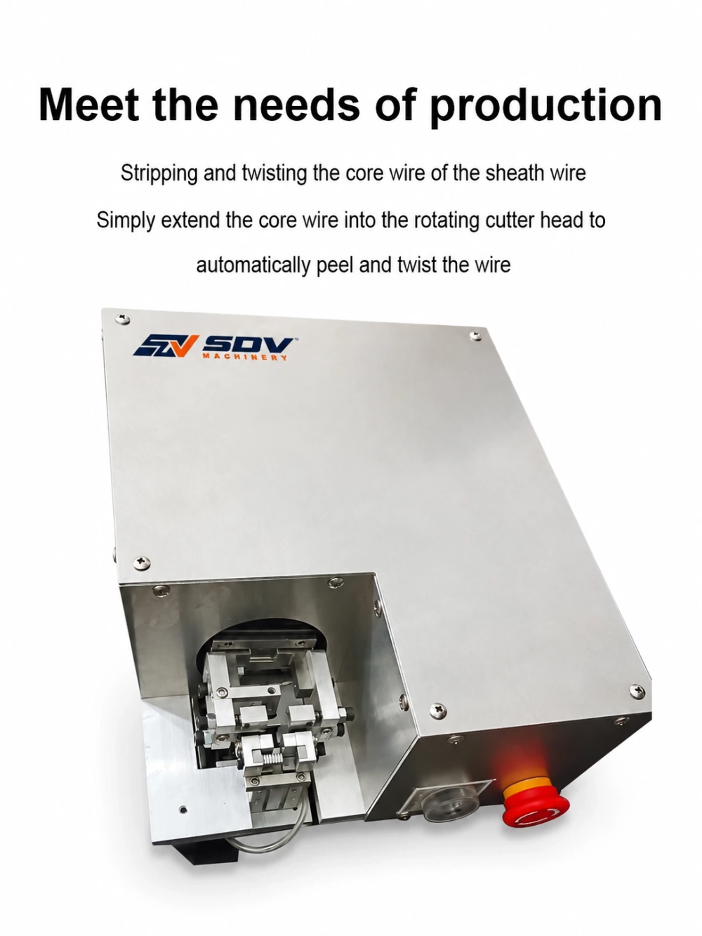 Машина для очистки и скручивания резиновой проволоки - 2,5 мм² SDV-BORX-312X