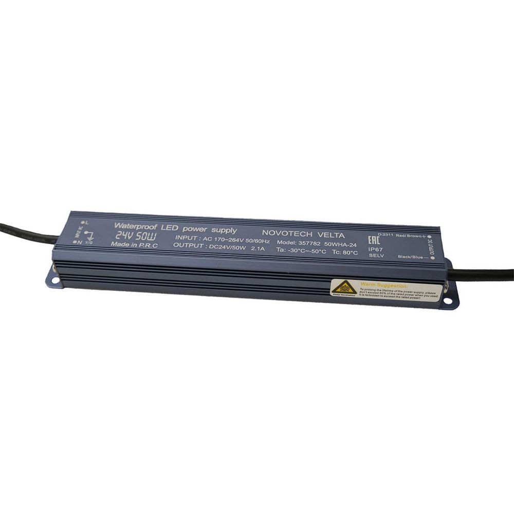 357782 VELTA ODL25 657 Блок питания влагозащищенный IP67 50W 2.5A вход. напряжение 170-264V / выход 24V (от 5 до 10 св-в линий линий INGRO, WALD и CAN 357782 VELTA ODL25 657 Блок питания влагозащищенный IP67 50W 2.5A вход. напряжение 170-264V / выход 24V (от 5 до 10 св-в линий линий INGRO, WALD и CAN