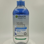 GARNIER Micellar Cleansing Oil Infused Water Двухфазная мицеллярная вода для снятия макияжа с лица, глаз и губ, с экстрактом василька 400 мл (из Финляндии)