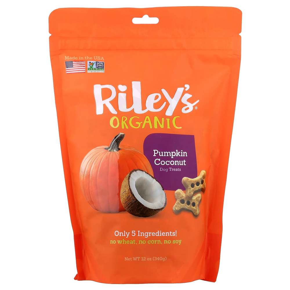 Riley’s Pets, лакомства для собак, тыква и кокос, 340 г (12 унций)