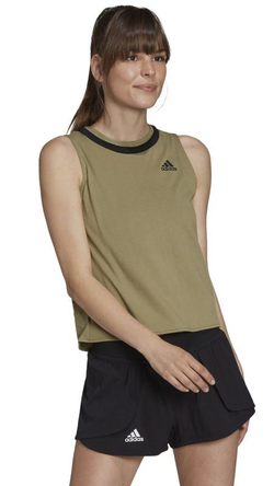Женский топ теннисный Adidas Club Knot Tank W - зеленый