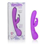 Фиолетовый вибромассажер Impress Rabbit со стимуляцией клитора - 18 см. (Цвет: фиолетовый)