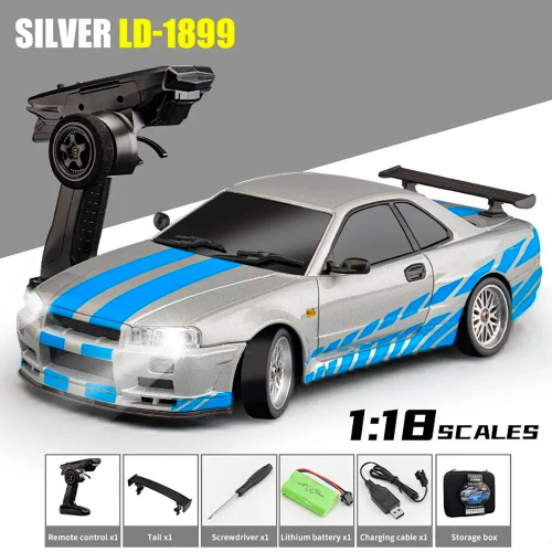 Радиоуправляемая машина для дрифта LD RC масштаб 1:18 2WD 2.4G R34 Skyline GT-R 1899 Gray