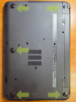 Ножки ноутбука HP 15-G, 15-R, 250 G3, чёрные
