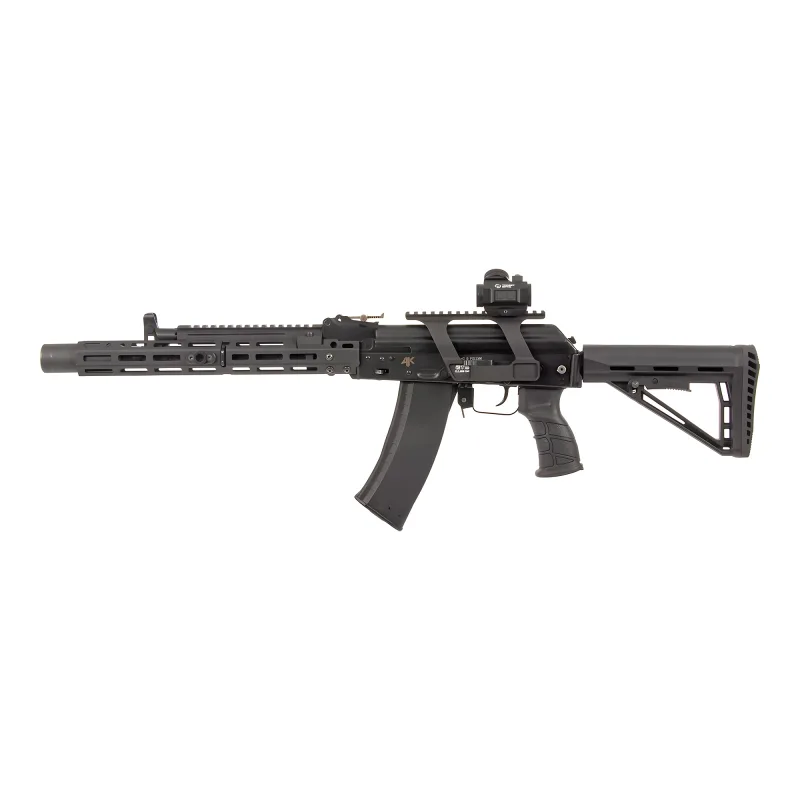 Коллиматор Target Optic 1x22, Weaver, красная марка, проставка, аккумулятор - установленный прицел, вид сбоку