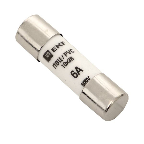 Плавкая вставка цилиндрическая ПВЦ (10x38) 6А EKF (20.00 шт.)